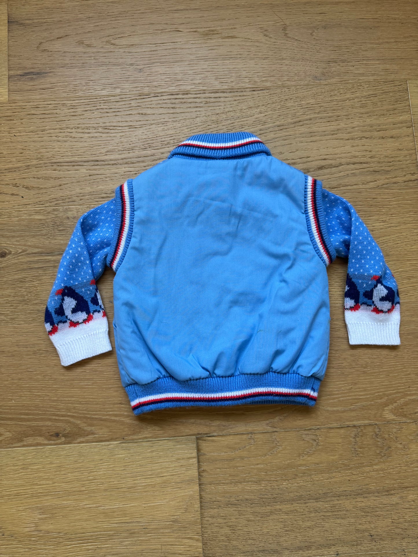 18-24 months | Vintage Toddler Penguin Puffer Vest and Sweater Combo