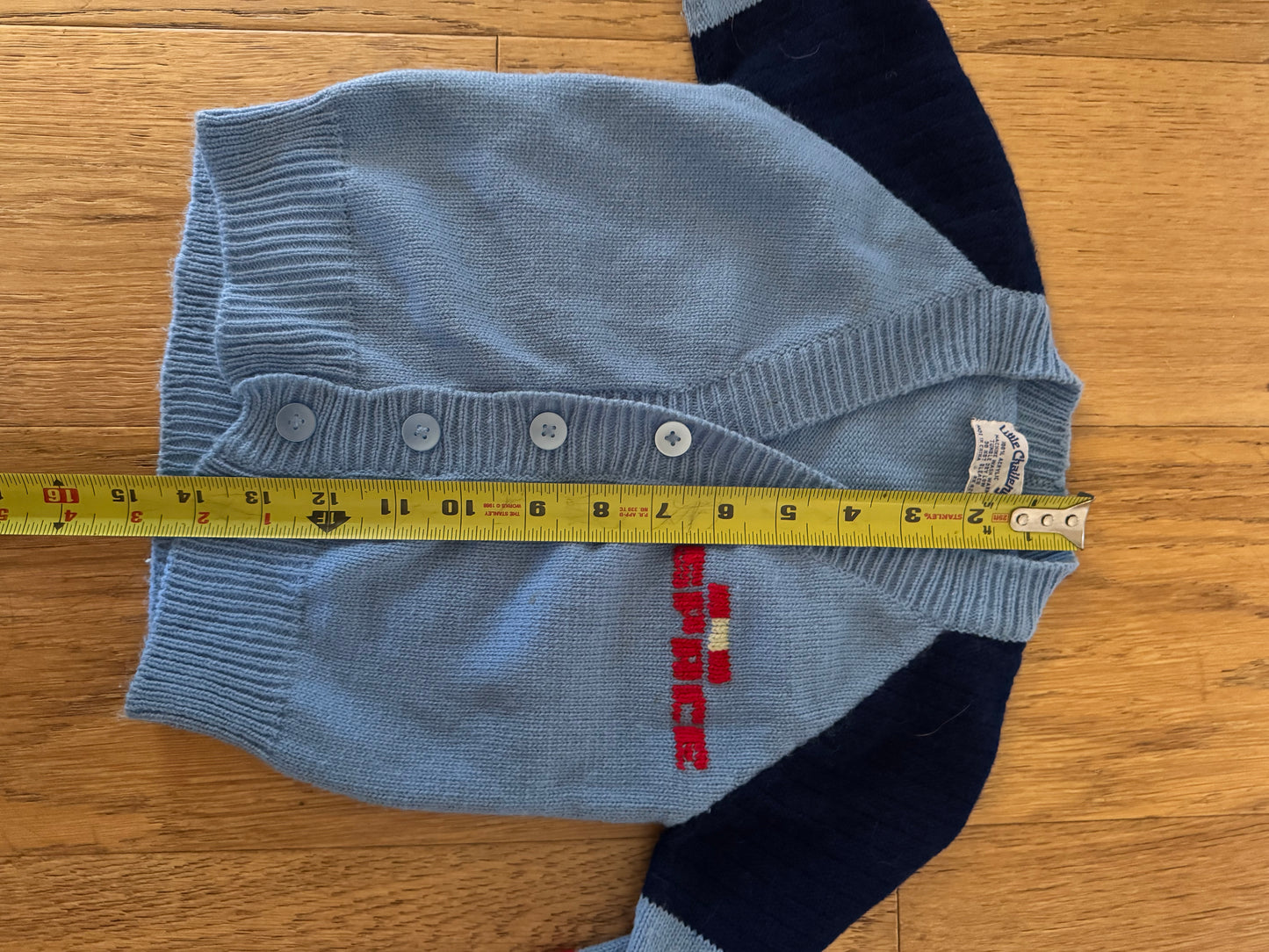 Vintage Blue Toddler Space Cardigan