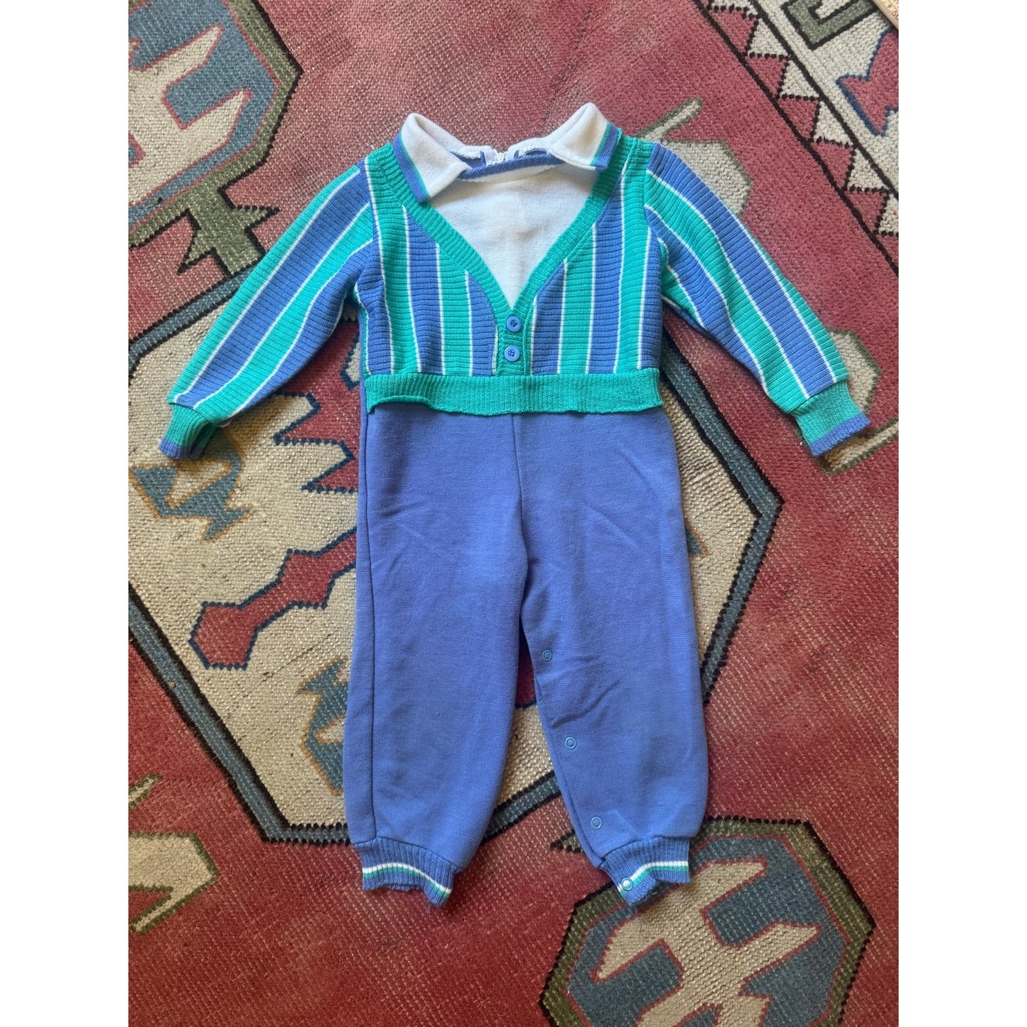 Vintage Knit Toddler Jumpsuit | 24 months 2T