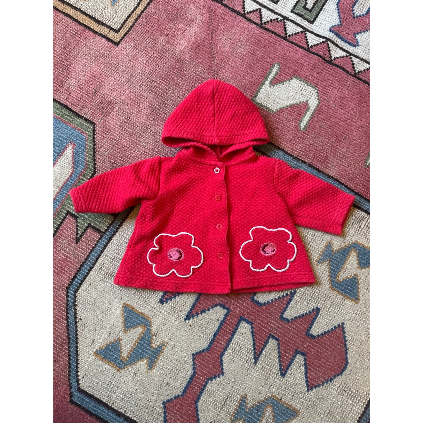 Little Wonders Baby Girl Red Hooded Jacket | 0-3M