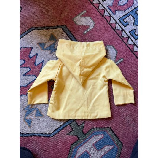 Vintage Thomas Toddler Yellow Hooded Jacket 24 Months Snap Front Drawstring Hood