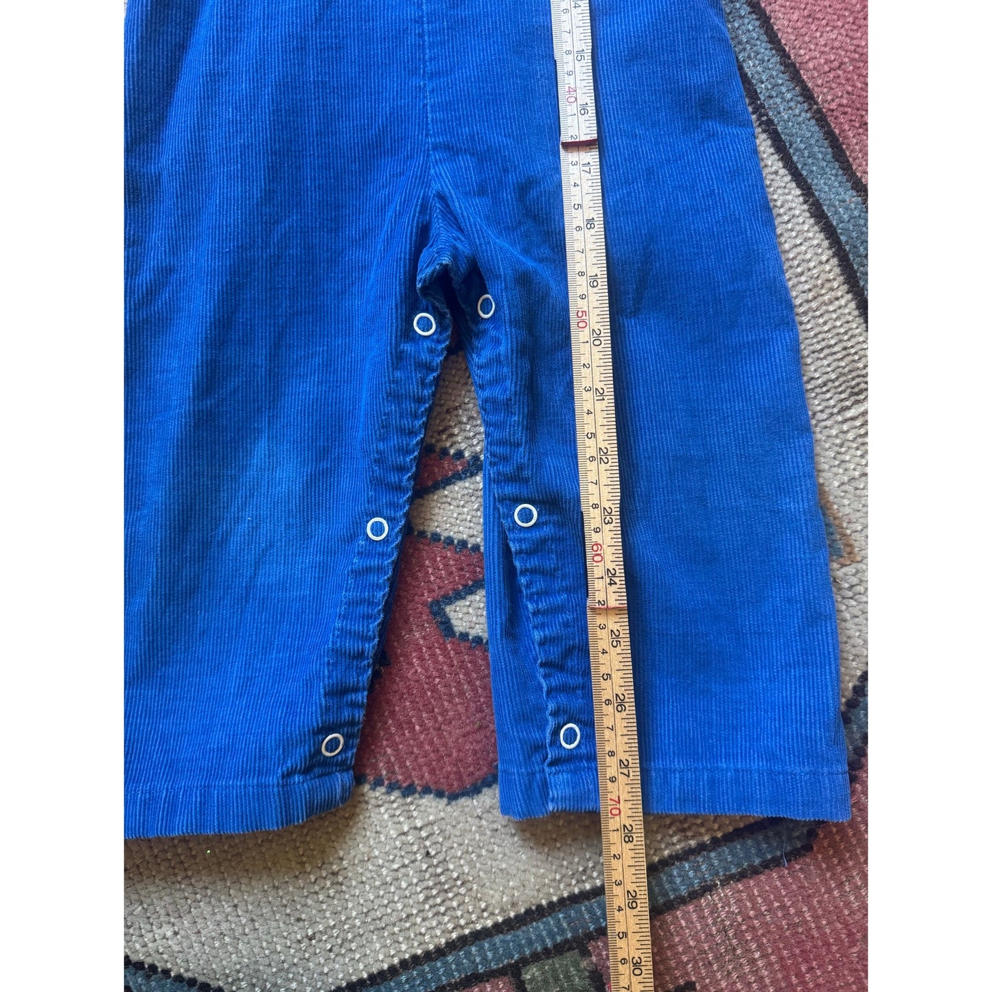 Corduroy blue overalls with elephant | 24 months