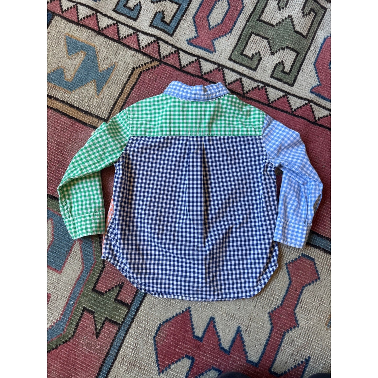 Ralph Lauren Color Block Gingham Shirt | 18M