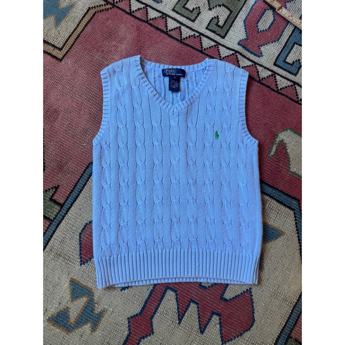 Ralph Lauren | Cable Knit Sweater Vest Blue | Size 6T