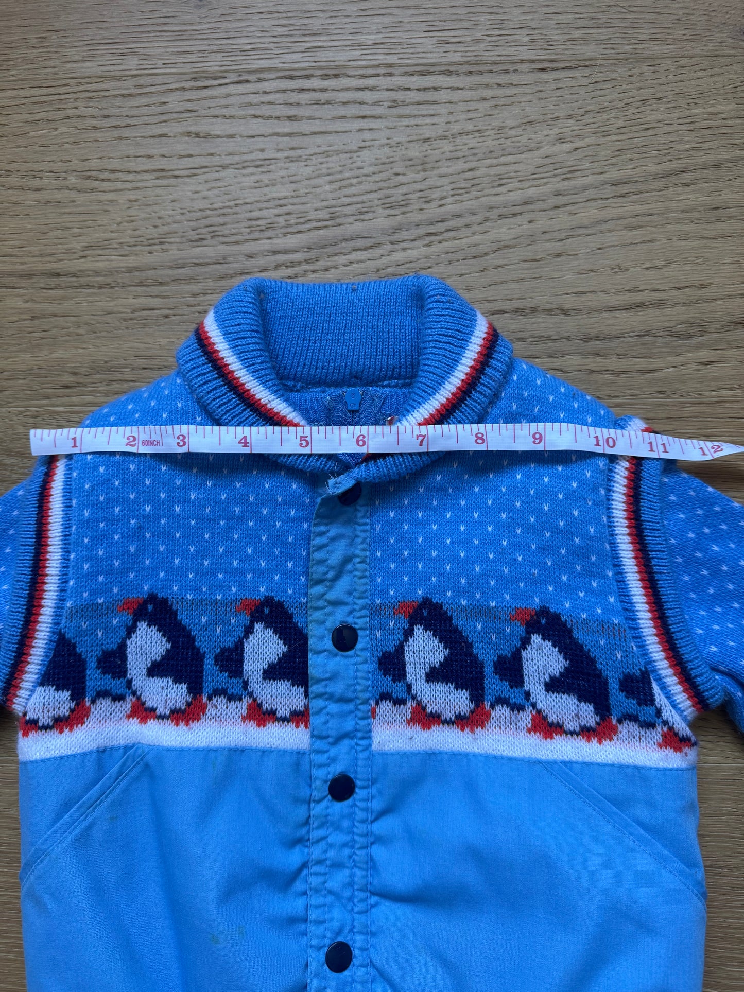 18-24 months | Vintage Toddler Penguin Puffer Vest and Sweater Combo