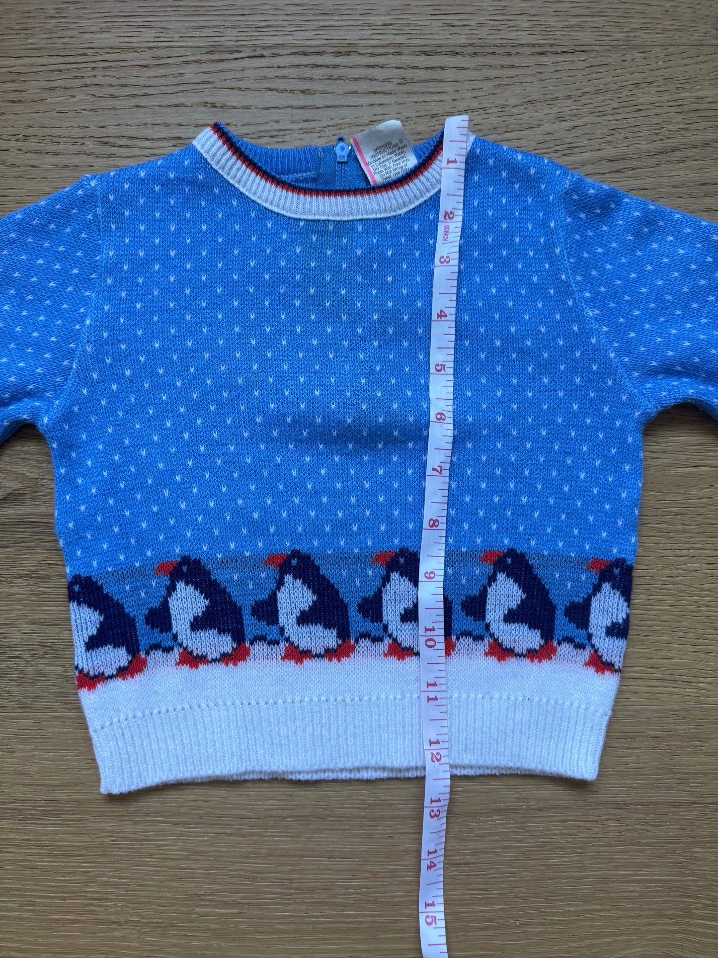 18-24 months | Vintage Toddler Penguin Puffer Vest and Sweater Combo