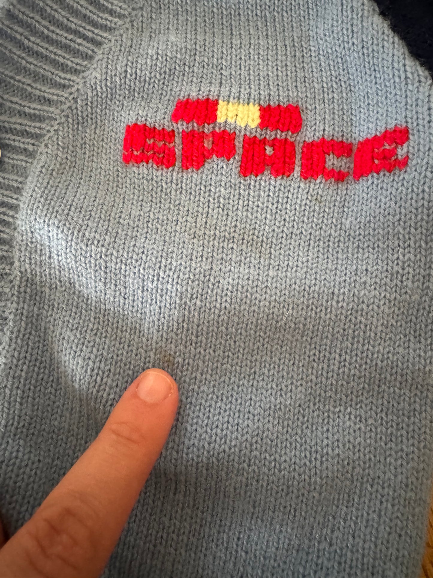 Vintage Blue Toddler Space Cardigan