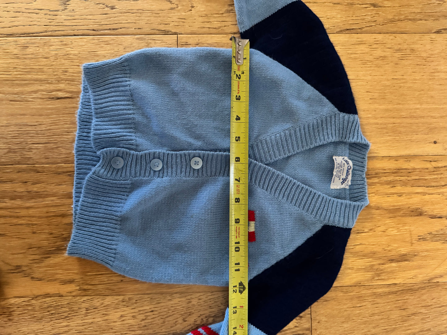 Vintage Blue Toddler Space Cardigan
