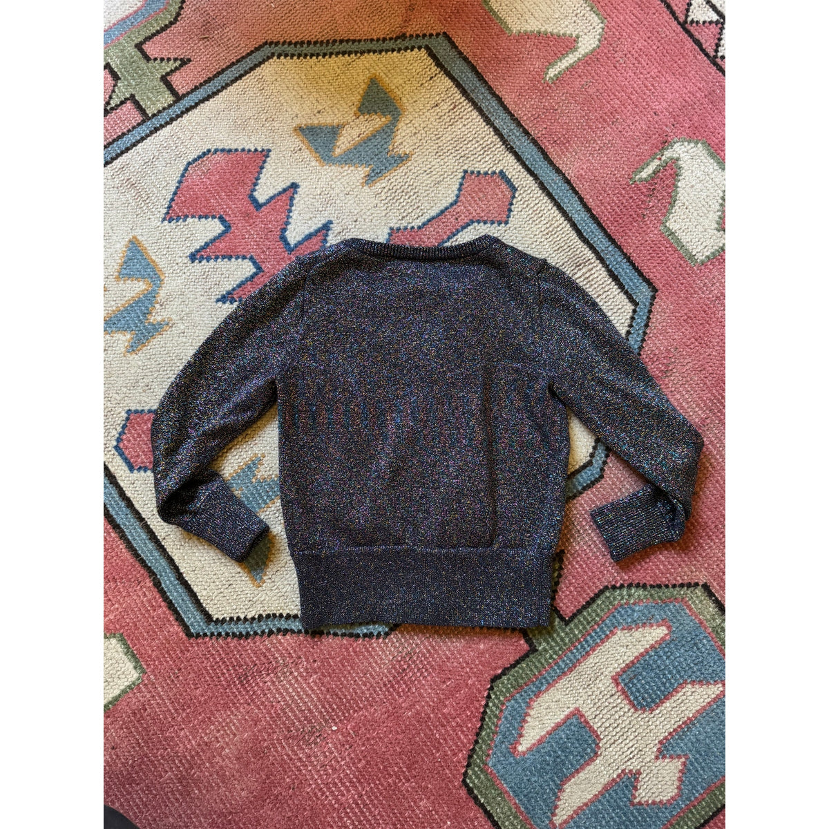 Crewcuts J Crew Girls Navy Sparkle Cardigan Size 3 Button Front Sweater